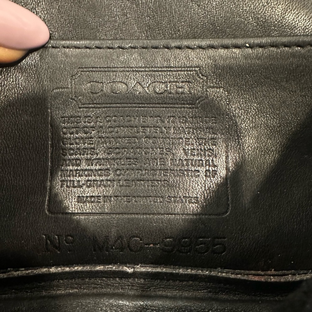 Coach Black Leather Top-Handle Crossbody Bag with Gold Hardware - Picture 12 of 12